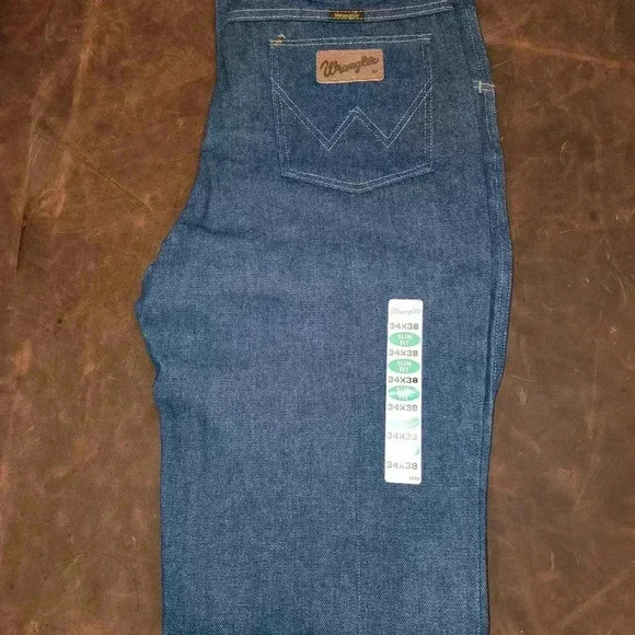 Wrangler Jeans NWT 936DEN Slim Cowboy Cut Rigid Indigo Raw 14.75 oz. Denim - Picture 2 of 6